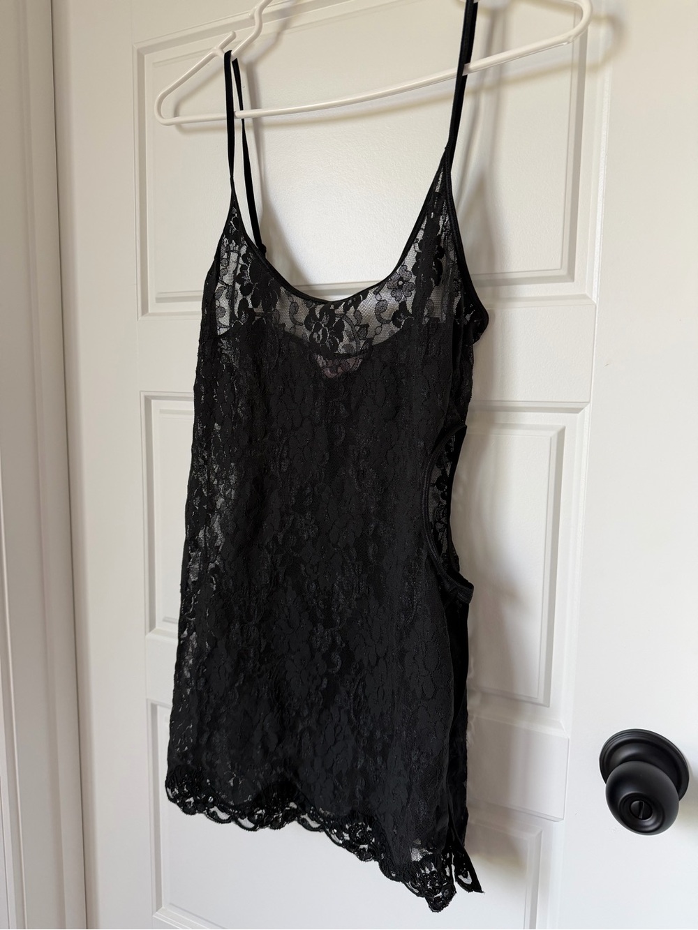 Vintage 2003 Victoria’s Secret Black Lace Slip Dress Medium Y2K